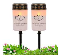 Sghtil Lumières De Tombeau | Ensemble De 2 Lampes Résistant À L'Eau Pour Bougies Rituelles - Lumières Étanche Pour Jardin Cimetière Chemin Tombe Cour Décorations Fête Maison