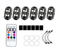 Sghtil Lumières Stroboscopiques De Voiture, Multiples Lumières De Sécurité Sans Fil Anti-collision, 8 Couleurs LED Avertissement pour Scooter Vélo Caravane Chariot Camion