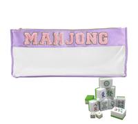 Sghtil Mahjong Sac à Transparent Portable pour Cartes - Sac à Main Organisateur de Protection pour réunions d'entreprise, Camping, Pique-Nique, fête et activités de Plein air pour