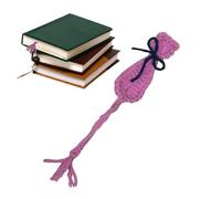 Sghtil Marque-page chat au crochet, signet au crochet - Marque-page chat fait à la main, pour la lecture de signets esthétiques, signet pour pages de livres de lecture travaillé à