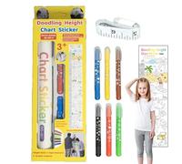 Sghtil Mesureur De Hauteur Mural,Autocollant De Croissance Avec Doodle | Adhésif De Croissance Multifonction Lavable Pour Chambre D'école