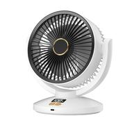 Sghtil Mini ventilateur de table - Ventilateur oscillant rechargeable avec écran numérique - Dispositif de refroidissement intelligent USB pour chambre, sommeil, camping, randonnée, voyage, maison