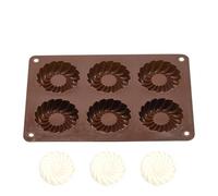 Sghtil Moule à chocolat rond | Moule à fondant à 6 cavités | Moule à savon, moule anti-adhésif pour cookies, bonbons, savon, cupcakes, pudding,