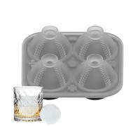 Sghtil Moule à glace à whisky en silicone de baseball, bac à glace | Nouveau moule pour machine à glaçons de baseball - Round Novelty Mubbo Fun Forme Easy Release Craft pour Cocktails