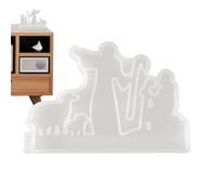 Sghtil Moules en silicone pour travaux manuels | Centres de table Jésus en silicone | Moules antiadhésifs pour cire et savon, pour plâtre, ciment, argile, chocolat, décoration étagère salle à manger