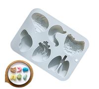 Sghtil Moules pour organes en silicone, moules en silicone pour organes de grandes formes, moules à fondant pour cœur, cerveau, estomac, foie, intestin, poumon, moule à fondant au chocolat