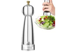 Sghtil Moulin à poivre manuel, moulin à poivre manuel, broyeur à poivre transparent, moulin à condiments acrylique avec épaisseur réglable, moulin à sel transparent rechargeable