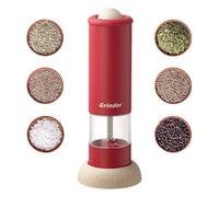 Sghtil Moulin à poivre, moulin à poivre électrique, gadget de moulin à condiments de barbecue, broyeur électrique à ressort à sel et poivre à rugosité multiple, pour une utilisation