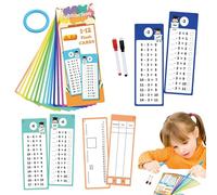 Sghtil Multiplication des cartes flash, multiplication flashcard - Tables de multiplication éducative pour | 2 stylos d'effacement à sec, jeu d'apprentissage interactif, double