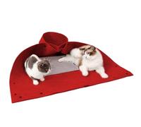 Sghtil Nid de lit pour chat, tunnel pliable pour chat,Lit de couchage pliable en feutre pour chaton - Grotte tunnel portable pour chaton, jouets interactifs pour aire de jeux pour chats petits, moyens