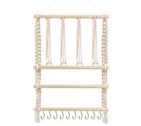 Sghtil Organisateur d'arcs pour Filles - Cintre en Bois de hêtre avec Clip | Étagère en Bois de hêtre décorative avec Clip pour Jardin d'