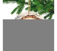 Sghtil Ornements d'arbre de crèche, ornements de Noël pour la crèche - Pendentif décoratif pour voiture | Ornements de Noël en acrylique 2D, décorations suspendues pour l'arbre de Noël Décorations