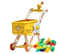 Sghtil Panier D'épicerie pour 1-3 - Chariot De Jouet avec De Faux Nourriture pour La Petite Enfance | Role Play Interactif Cadeau pour Bébés D'âge Préscolaire