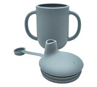 Sghtil Pas de déversement, tasse à bec pour tout-petits, tasse de transition - Bouteille en silicone avec poignées - Gobelet à eau de 150 ml anti-fuite pour bébé
