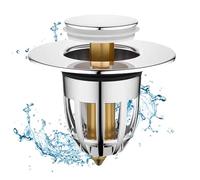 Sghtil Passoire de vidange Centrale de pour évier, Bouchon de vidange pour Baignoire, Bouchon d'évier en Acier Inoxydable à Pression, passoire de Drainage pour évier - Bouchon de Drainage de