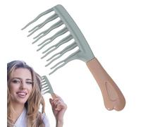 Sghtil Peigne pour cheveux bouclés | Peigne démêlant à dents ondulées - Outil de peigne ergonomique antistatique avec guide lisse, accessoire de coiffage et de soin pour femmes et filles - Pour les