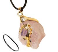 Sghtil Pendentif en pierre brute naturelle, pendentif pour femme, collier avec pendentif en pierre brute avec pendentifs en naturel | collier pour femme avec améthyste irrégulier, bijoux pour femme