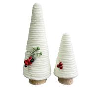 Sghtil Petit arbre de Noël | Lot de 2 centres de table de Noël, centre de table festif pour la maison rustique d'angle de cheminée d'hiver