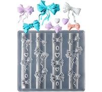 Sghtil Pochoirs pour décoration d'ongles - Moule 3D en nœud cœur pour ongles décorés | Outil de manucure réutilisable avec cœur et ruban pour soins quotidiens de beauté chez les femmes et les filles