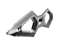 Sghtil Porte-clés de survie, cutter, tournevis et règle | Tournevis compact en acier inoxydable pour camping, survie, randonnée, plein air, voiture, travail