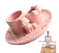 Sghtil Porte-encens en céramique - Brûleur d'encens pour décoration d'intérieur, accessoires pour la méditation, le yoga ou l'espace de relaxation