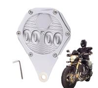 Sghtil Porte-permis fiscal pour moto, cadre hexagonal pour permis fiscal, porte-étiquette imperméable en aluminium avec clé incluse pour scooter et quad
