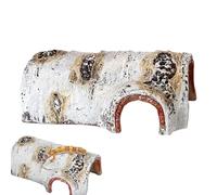 Sghtil Reptile House Cave, Gecko Cave House,Gecko Simulation Tree Trew Shelter - Accessoires de réservoir de Reptiles Habitat pour Les araignées, Les Grenouilles, Les crabes ermites, Les lézards, Les