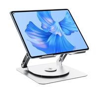 Sghtil Riser d'ordinateur portable ergonomique, support d'ordinateur portable pliable - Support de tablette de bureau rotatif à 360 degrés avec ventilateur de refroidissement | Aluminium Alloy Levant