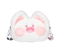 Sghtil Sac de chat en peluche gonflé, sac à bandoulière pour chat de dessin animé,Sac à bandoulière en peluche avec bandoulière - Sac à bandoulière poilu, sac à bandoulière pour chats en peluche,