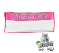 Sghtil Sac portable pour carreaux Mahjong,avec fermeture éclair pour cartes de Mahjong - Sac organisateur de protection pour réunions d'entreprise, camping, pique-nique, fête et activités de plein air