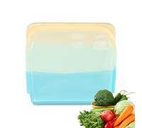 Sghtil Sacs alimentaires en silicone réutilisables - Pour aliments polyvalents - récipients épais lavables au lave-vaisselle, imperméables transparents pour viandes à mariner voyage sandwichs