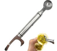 Sghtil Scoop Baller, Scooper fruits et Baller | Ouvrir et pelle pour fruit de la passion - Extracteur de citron résistant à la rouille, éplucheur humanisé, pelle à pastèque pour la famille
