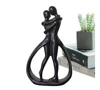 Sghtil Sculpture de couple | Figurine couple baiser - Décoration moderne de statue en résine d'amour des couples romantiques, cadeau de Saint de fiançailles d'anniversaire de mariage