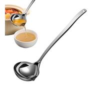 Sghtil Séparateur d'huile louche de cuillère, louche de soupe séparateur d'huile,Séparateur de graisse en acier inoxydable manche long | Soupe de cuisine pour cuisson, accessoire de pot