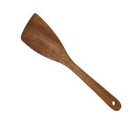 Sghtil Spatule en bois, spatule en bois, spatule grattoir pour cuisine, spatule en forme d'aileron d'œuf avec manche long pour remuer, mélanger, cuire et gratter les aliments
