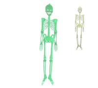 Sghtil Squelette d'Halloween - Crâne effrayant phosphorescent de 152 cm | Décorations à suspendre en squelette complètes | pour bar, cour, jardin, mur, maison sorcière, en plein air, cimetière ,