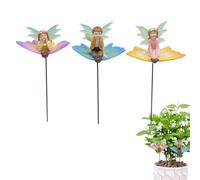 Sghtil Stake de fée de jardin, pelouse en plein air - 3x jardin fée papillon stakes lumineux | Pathway Figure Ornament Bouchon de sol Créer une atmosphère de rêve pour l'anniversaire, fête