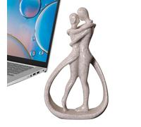 Sghtil Statue de couple - Sculpture de baiser de couple,Décoration moderne de statue en résine d'amour des couples romantiques, cadeau de Saint de fiançailles d'anniversaire de mariage