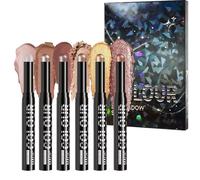 Sghtil Stick À Paupières Imperméable | Stylo Éclat Pour Regard Lumineux | 6 Nuances Résistantes Texture Douce pour Mariage Fêtes Déguisement Voyage