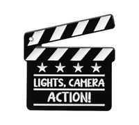 Sghtil Stylos de film, broche de film, platine à, broche en métal pour, adultes, amateurs de film, vêtements, sacs et accessoires pour lanières, Siehe Beschreibung, Zinc, Voir
