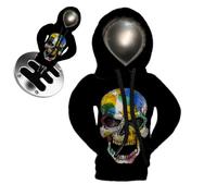 Sghtil Sweat à capuche Housse de levier de vitesse de voiture, sweat à capuche de changement de vitesse d'Halloween, tête de mort de voiture | Protection de commutation automatique de voiture, t-shirt
