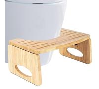 Sghtil Tabouret de Toilettes Pliable en Bois | Accroupisseur Physiologique en Bois | Repose Pieds Repliable pour WC | Marchepied Anti