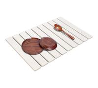 Sghtil Tapis de séchage de vaisselle, tapis d'écoulement pour la vaisselle à l'évier de cuisine, terre de diatomée, pliable, absorbant, antidérapant, pour la maison, la ferme, le restaurant