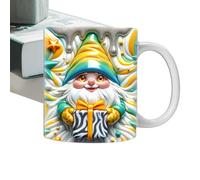 Sghtil Tasse à café avec, tasses à café sur le thème des gnomes - Tasse de jardin en céramique 3D Gnome coloré avec boîtes | jardin de grande capacité de 350 ml pour maman, la
