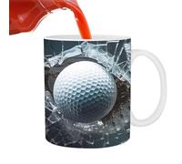 Sghtil Tasse à café de golf - Nouveauté Cup Golf Lover Cadeau Unique Golf Mug | Tasse à café en céramique avec balle de golf classique, cadeaux inspirants pour collègue, papa,