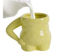 Sghtil Tasses à café en porcelaine | Tasses à café insolites en forme de grand ventre | Passe au lave-vaisselle | Tasse en porcelaine chauffante pour café, thé, lait, eau, lait, thé