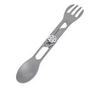 Sghtil Titanium Spork, Couverts en titane 2 en 1 cuillère et fourchette pliants, couverts de camping portables pour survie, randonnée, voyage, barbecue, randonnée