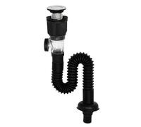 Sghtil Tuyau De Vidage Lavabo,Raccord de Vidage avec Flexible Extensible | Accessoires Flexibles Extensibles Pour Lavabo WC Cuisine Maison