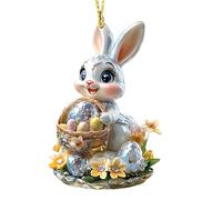 Sghtil Œuf de lapin de Pâques | Décoration colorée à suspendre en forme d'œuf de Pâques - Fournitures de fêtes de ferme en acrylique pour la maison, le studio, le restaurant