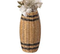 Sghtil Vase Tressé | Panier Floral Vimin Artificiel | Pièce maîtresse Rustique Compositions Florales Pour Chambre Salon Ferme Mariage